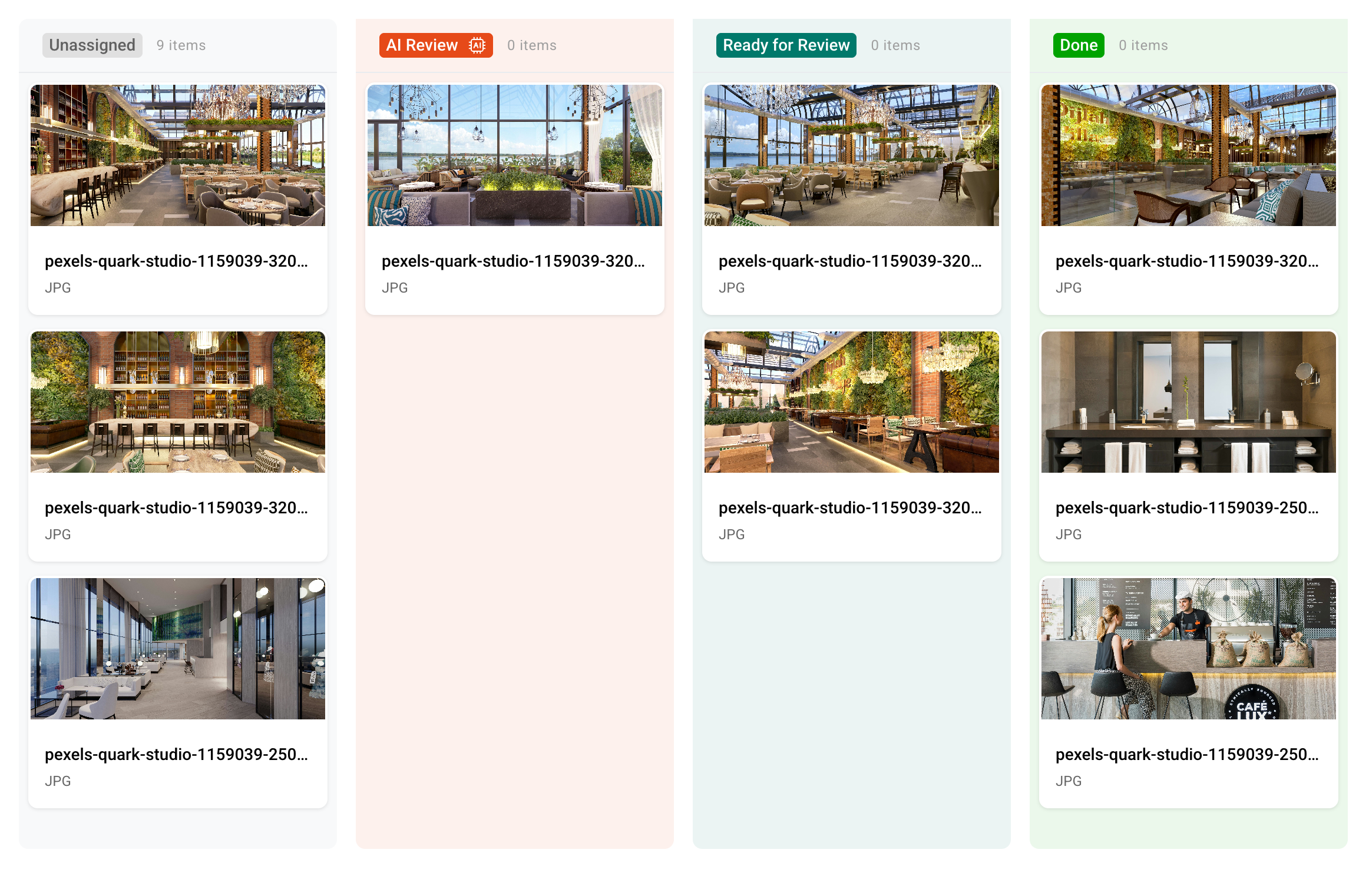 kanban AI review trigger
